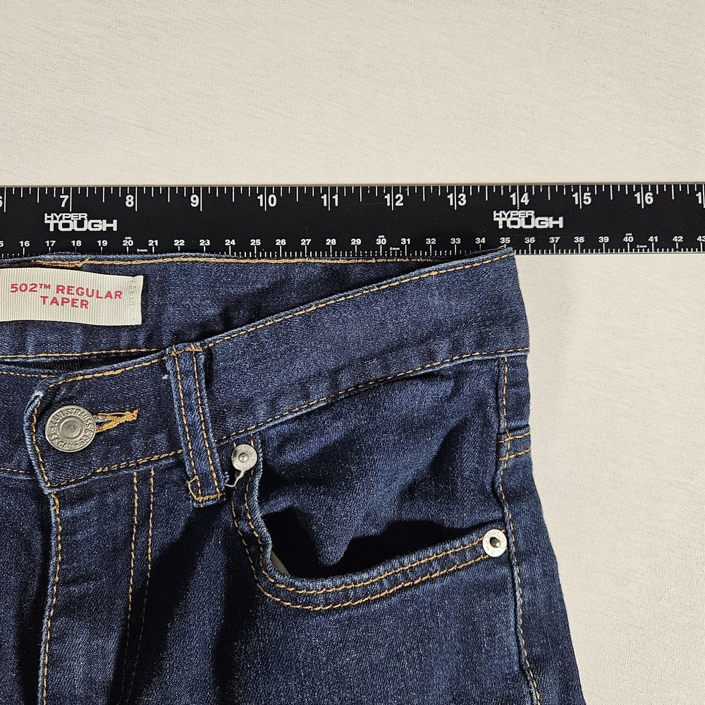 Levi's Jeans 502‎ Regular Taper Boys  14 Reg 27x27 Dark Wash - Picture 6 of 10